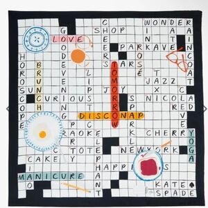 Kate Spade Brunch Print Crossword Print Scarf